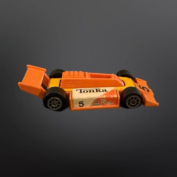 Vintage 1979 Tonka Racing Car No. 5 Tonka Toys Orange Plastic made in HK A2 - Picture 5 of 9